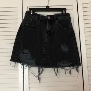 Pacsun black denim mini skirt